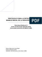 De La Torre, 2013.protocolo para La Detección y Manejo Inicial de La Ideación Suicida PDF