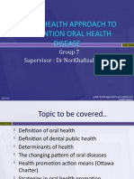 Public Health Approaches To Prevention of Oral Diseases