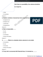 Risk Management and Insurance Solved MCQs Set 1