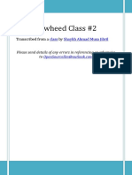 Tawheed Class #2: Transcribed From A by