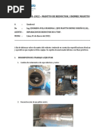 Informe N°001-2022 Mantenimiento de Moto Reductor