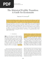 The Historical Fertility Transition: A Guide For Economists: Timothy W. Guinnane