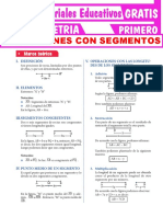 Operaciones Con Segmentos para Primer Grado de Secundaria