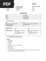 CG Course Plan