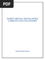 Sheet Metal Developed Length Calculations