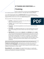 Principles of Training and Conditionig Notes