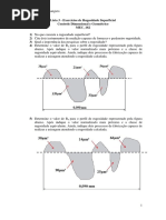 14lista de Exercicios Rugosidade Superficial