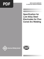 Specification For Low-Alloy Steel Electrodes For Flux Cored Arc Welding