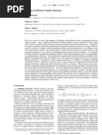 Contemporary Issues in Electron Transfer Research