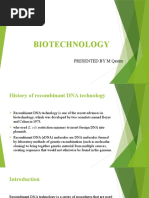 Biotechnology: Presented by M Qasim