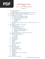 Morphology and Syntax Syllabus