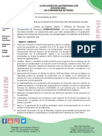 Propuestas de Fenapapedish A La Mesa de Discpacidad y Comision para Los Movimeintos Sociales