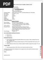 Curriculum Vitae of Abdul Haris Fatin: Personal Information