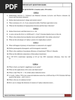 Important Question Bank: Linear and Non Linear Elements