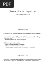 Chapter 1 Semantics in Linguistics