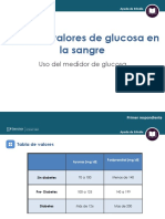 Tabla de Valores de Glucosa en Sangre