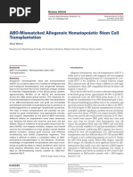 ABO-Mismatched Allogeneic Hematopoietic Stem Cell Transplantation