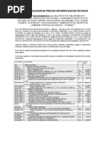 Acta de Pactación de Precios