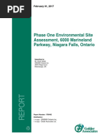 Phase One Environmental Site Assessment Golder Feb18