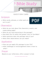 SOAP Bible Study Method Questions Printable