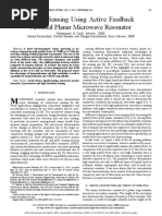 Liquid Sensing Using Active Feedback Assisted Planar Microwave Resonator