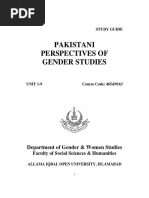 Pakistani Perspectives of Gender Studies