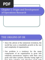 Chapter 1 Origin and Development of OR