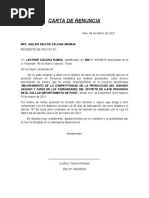 Carta de Renuncia