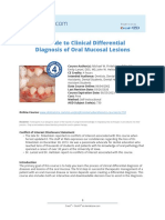 A Guide To Clinical Differential Diagnosis of Oral Mucosal Lesion