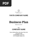 Business Plan Template