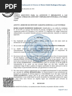 1.derecho de Peticion Garantizando La Reparacion Integral de Las Victimas - Maria Gladis Rodriguez Barragan