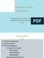 Pemilihan Anestesi