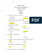 Programme - MCA Course Name - Discrete Mathematics Course Code - MCA104 (Semester - 1)