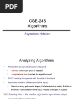 CSE-245 Algorithms: Asymptotic Notation