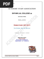 ' Academic Staff Association: Shyam Lal College