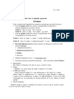 Valori Etice În Legendele Popoarelor. Fișa - Clasa A VI