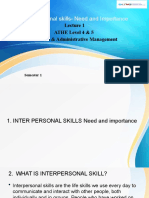 Personal Effectiveness Slides LECTURE 1 (Interpersonal Skills)