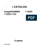 Parts Catalog: Imagerunner 1133if/ 1133A/1133