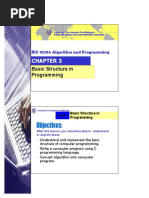 BIC 10204 Chapter 3 Basic Structure in Programming