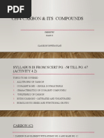 Ch-4 Carbon & Its Compounds: Chemistry Class X