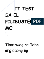 Yunit Test Sa El Filibusterismo