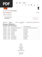 Track Consignment: Indicates A Required Field. Consignment Number