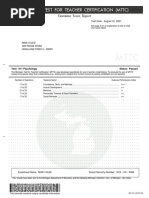 Psychology MTTC Report