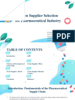 Green Supplier Selection For Pharmaceutical Industry