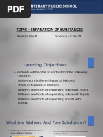 Seperation of Substances PDF Class 6th