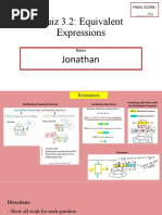 Quiz 3.2 - Equivalent Expressions