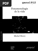 HENRY, M., Fenomenología de La Vida