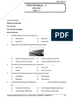 ISSO Worksheet - I: 2021-2022 Class - V