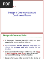 Chapter # 7 - Design of One Way Slabs