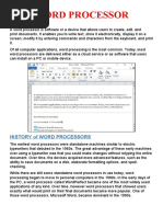 ASSIGNMENT 3 Word Processors